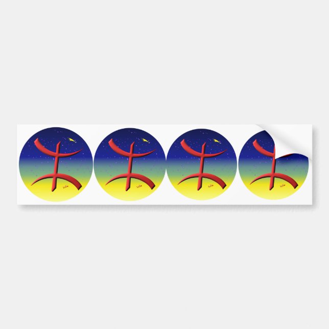 4 automobile body stickers Berber Amazigh (Front)