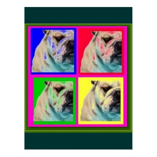 4-BARRELL BULLDOG PARA LLEVAR POSTCARD