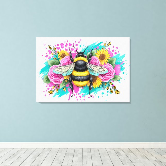 #4  BeeSweet (Any Room)  Canvas Print (Insitu(Wood Floor))