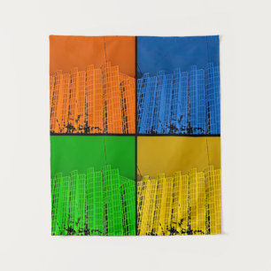 4 Buildings Tapestry