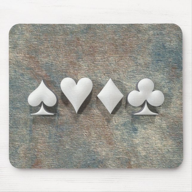 4 Card Suits Mouse Mat (Front)