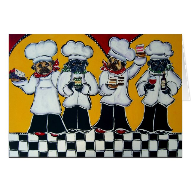 4 Chef Pugs (Front Horizontal)