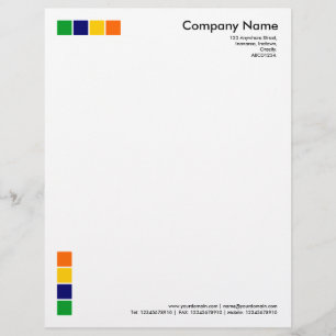 4 Colour Squares Personalized Letterhead