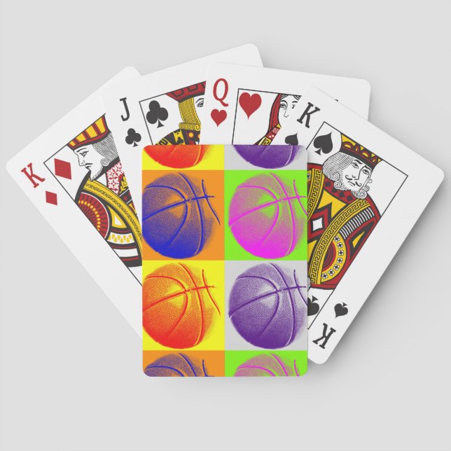 4 Colours Pop Art Basketball Playing Cards (Back)