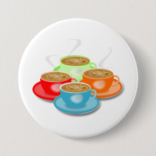 4 Cups of Coffee Button (Front)