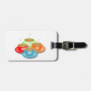 4 Cups of Coffee Luggage Tags