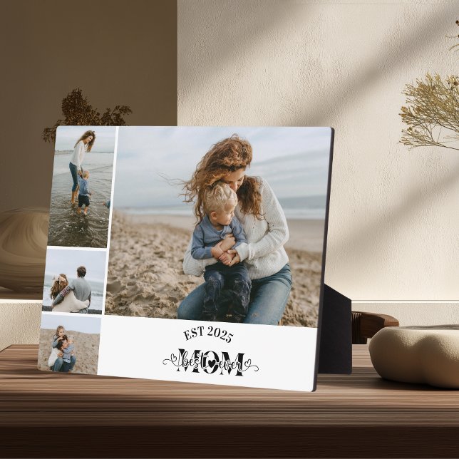 4 Custom Photo Collage Best Mum Ever  Plaque (Creator Uploaded)