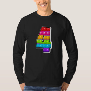 4 Cutest Capital Letter 4 Alphabet Funny Poppin Ki T-Shirt