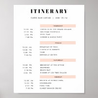 4 Day Simple Blush Itinerary