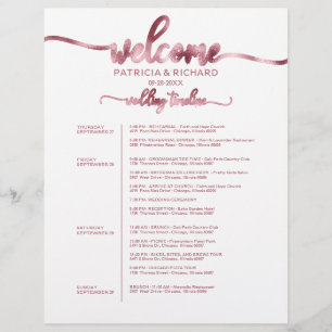 4 Days Wedding Weekend Itinerary Chic Timeline