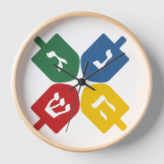 4 dreidels clock