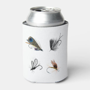 4 Dry Fishing Flies Can Cooler