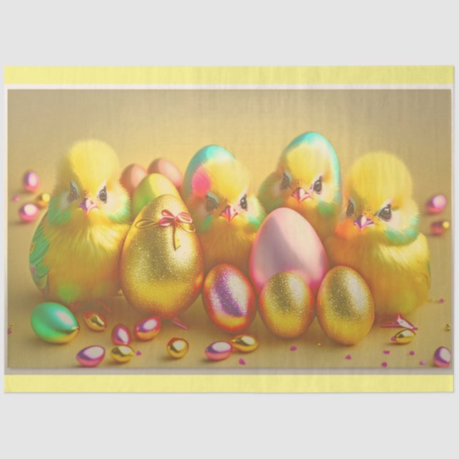 4 Easter Chicken Collection Tissue Paper (Front)