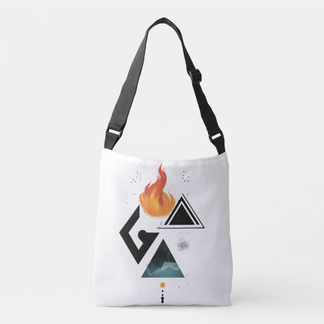 4 Elements Shoulder Tote – Earth, Air, Fire, Water (Front)