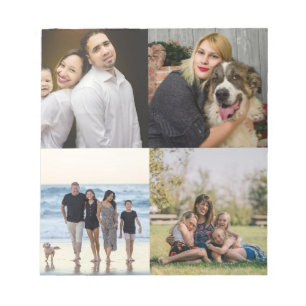 4 Family Photo Collage Custom Notepad