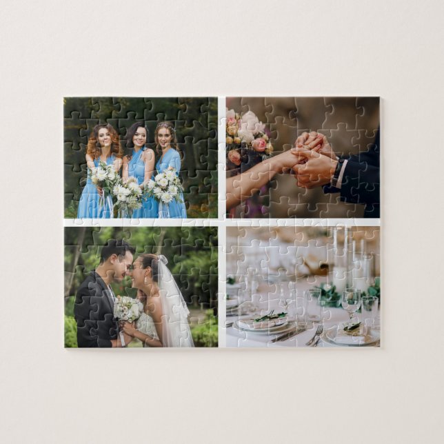 4 Favourite Wedding Photos Collage Jigsaw Puzzle (Horizontal)