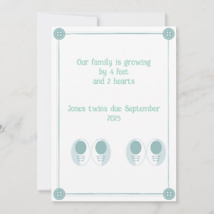 4 Feet, 2 Hearts Twin Pregnancy Announcement