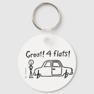 4 Flats Key Ring