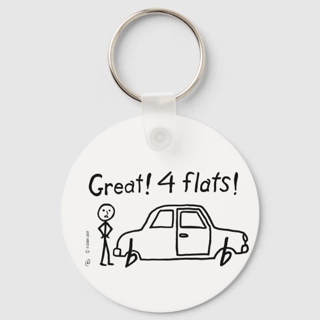 4 Flats Key Ring (Front)