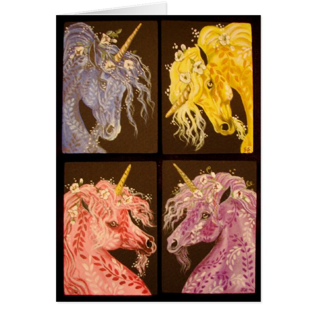 4 Floral Unicorns (Front)