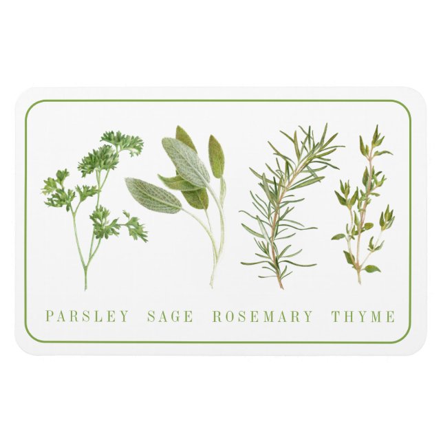 4 FRESH HERBS 4x6 Flexible Magnet (Horizontal)