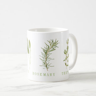 4 FRESH HERBS White Mug