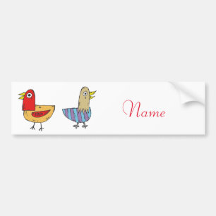 4 Funny Birds Thunder_Cove Bumper Sticker