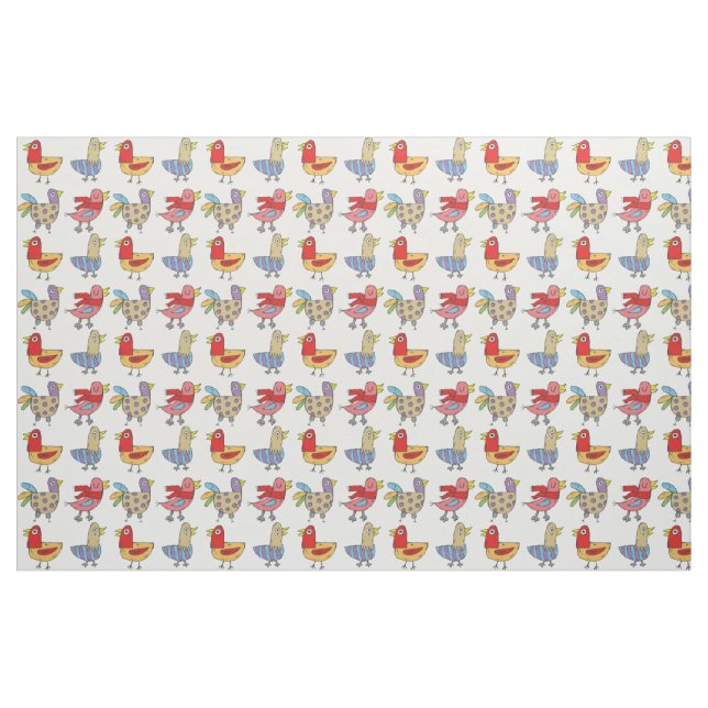 4 Funny Birds Thunder_Cove Fabric (Fat Quarter)