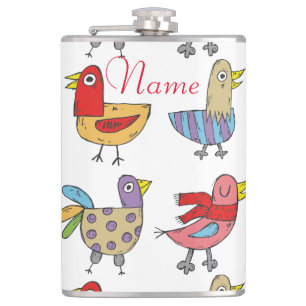 4 Funny Birds Thunder_Cove Hip Flask