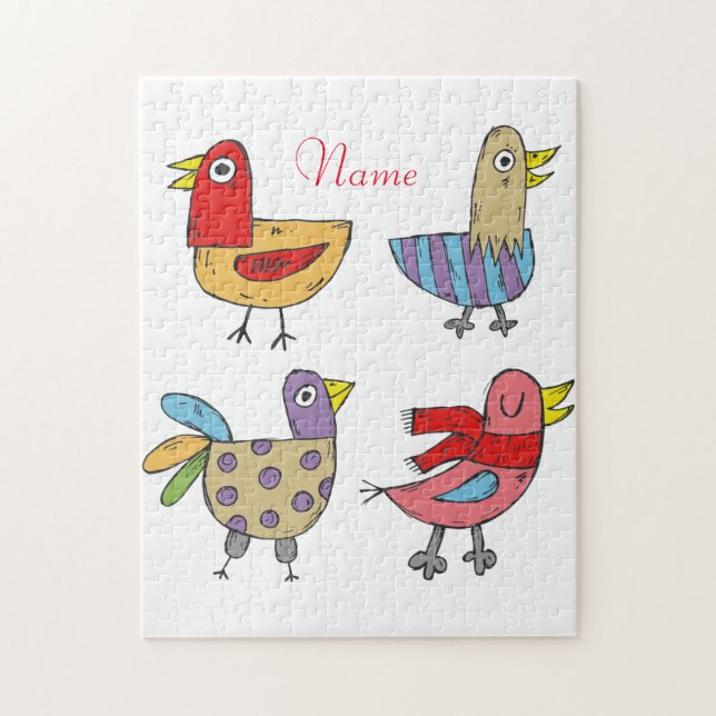 4 Funny Birds Thunder_Cove  Jigsaw Puzzle (Vertical)