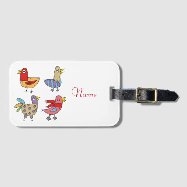 4 Funny Birds Thunder_Cove  Luggage Tag (Front Horizontal)