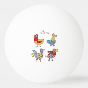 4 Funny Birds Thunder_Cove  Ping Pong Ball