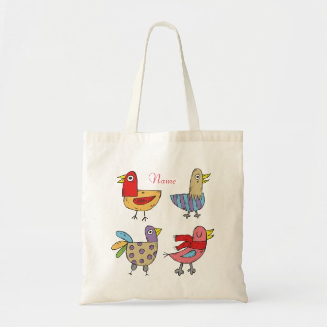 4 Funny Birds Thunder_Cove  Tote Bag (Front)