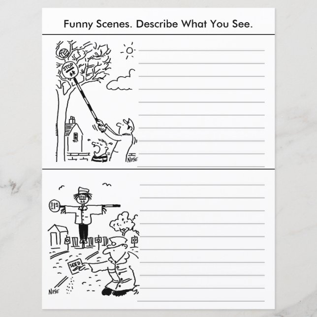 4 Funny Crossing Patrol Lollipop Men Cartoons (Front)