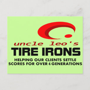 4 Generations of Uncle Leo's Tire Irons Postcard