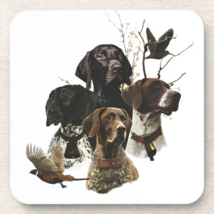 4 German Shorthaired Pointer Colours  Coaster