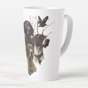 4 German Shorthaired Pointer Colours  Latte Mug