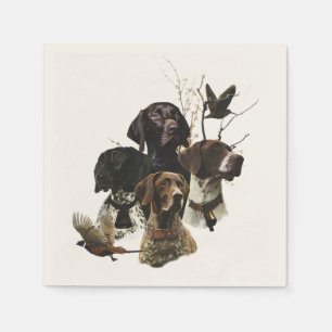 4 German Shorthaired Pointer Colours  Napkin