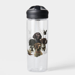 4 German Shorthaired Pointer Colours Water Bottle