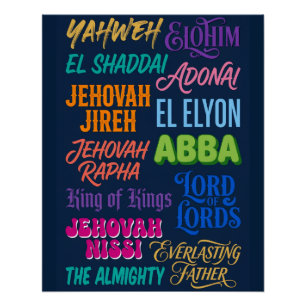 #4 God's Names Poster
