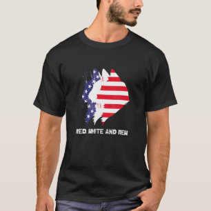4 H Of July Patriotic Cat Red White And Mew 3 Cats T-Shirt