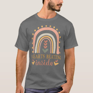 4 Hearts Beating Inside, Triplet Pregnancy Announc T-Shirt