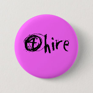 4 hire 6 cm round badge
