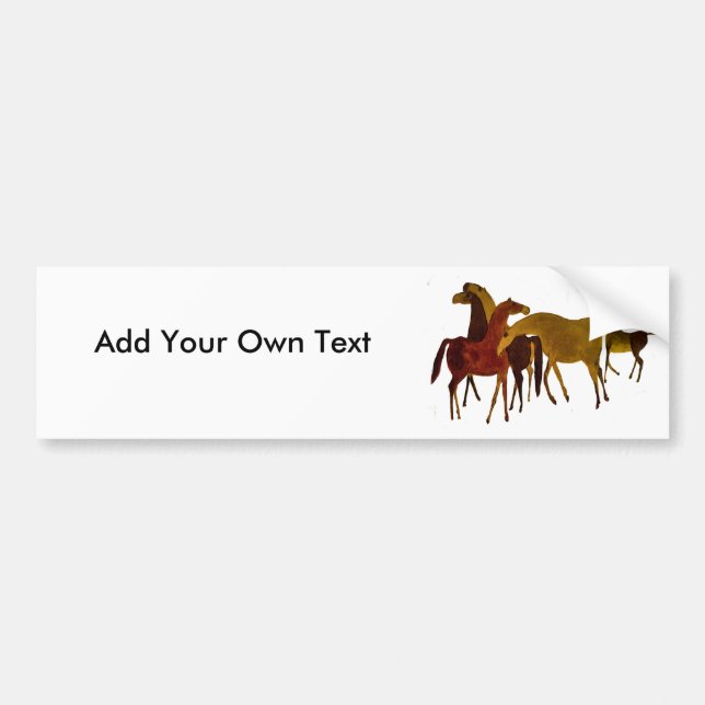 4-HORSES BUMPER STICKER (Front)