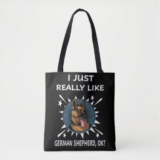 4 I Just Really Like German Shepherd OK Tote Bag