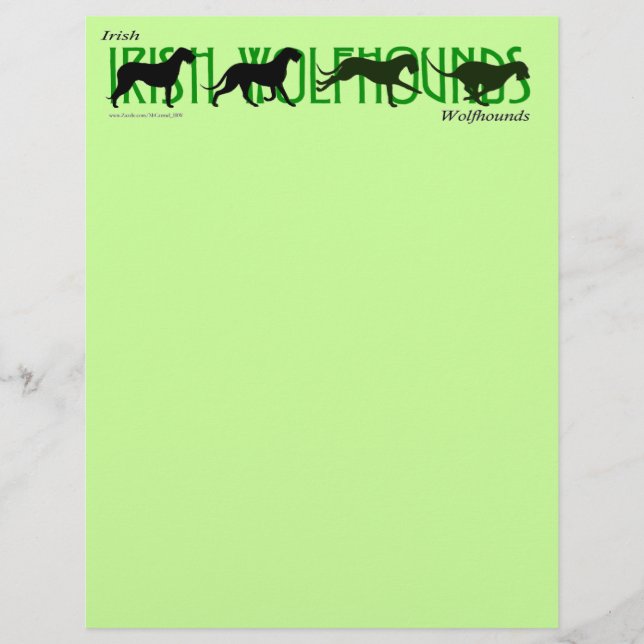 4 Irish Wolfhound Silhouettes (Front)