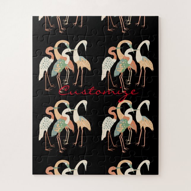 4 Japanese Cranes Thunder_Cove Jigsaw Puzzle (Vertical)