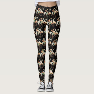 4 Japanese Cranes Thunder_Cove Leggings