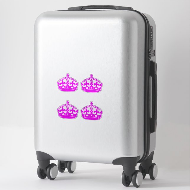 4 Keep Calm Crown Pink Fuchsia (Suitcase)