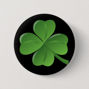 4 Leaf Clover Black Irish Pin